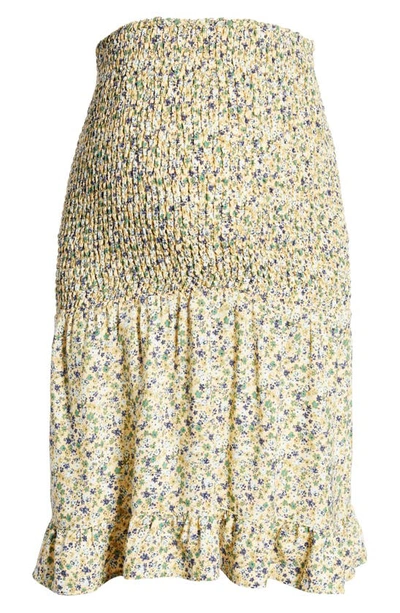 Angel Maternity Floral Maternity Skirt In Green Flora