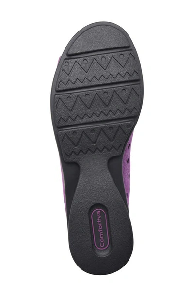 Shop Comfortiva Petal Cutout Sandal In Purple