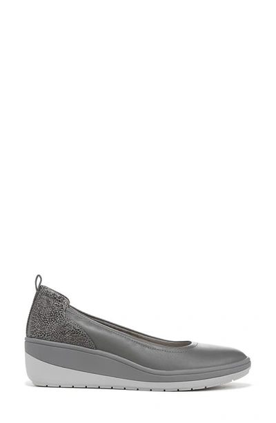 Shop Vionic Jacey Wedge In Charcoal Leather