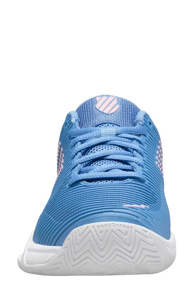 Shop K-swiss Hypercourt Express 2 Tennis Shoe In Silver Blue/ White/ Pink