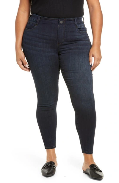 Shop Liverpool Los Angeles Gia Glider Pull-on Ankle Skinny Jeans In Dunmore Dark