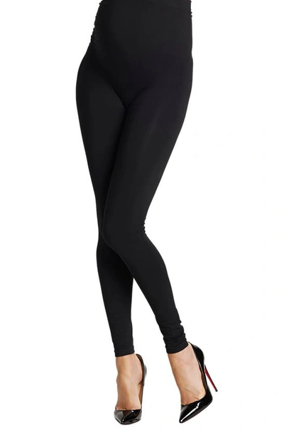 Preggo Leggings Mom's Night Out Seamless Maternity Leggings In Black