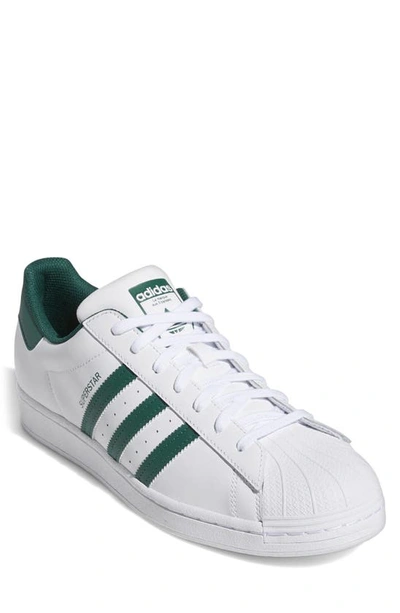 Shop Adidas Originals Superstar Sneaker In White/ Green