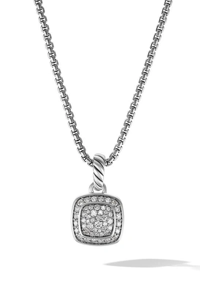 Shop David Yurman Petite Albion® Pendant Necklace With Pavé Diamonds In Silver/ Diamond