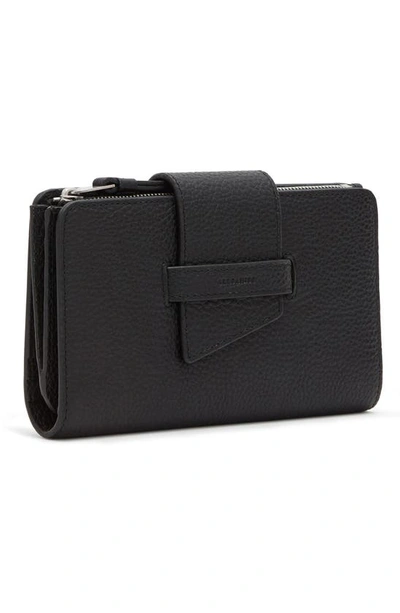 Shop Allsaints Ray Leather Wallet In Black