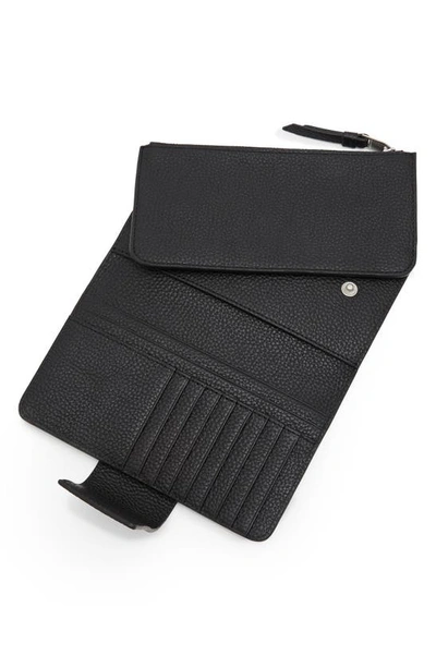 Shop Allsaints Ray Leather Wallet In Black