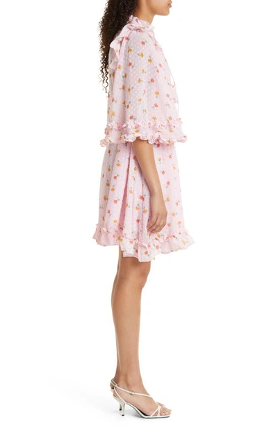 Shop Stella Nova Barbara Jojo Clip Dot Long Sleeve Dress In Multi Color