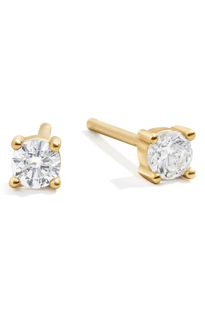 Shop Baublebar Magnolia Crystal Stud Earrings In Gold
