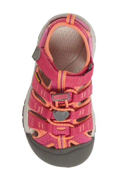 Shop Keen Kids' Newport H2 Water Friendly Sandal In Very Berry/ Fusion Coral