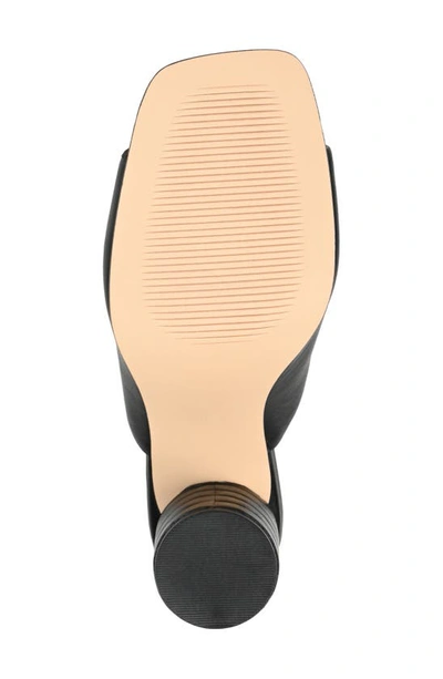 Shop Journee Signature Karah Sculpted Ribbed Block Heel Sandal In Black
