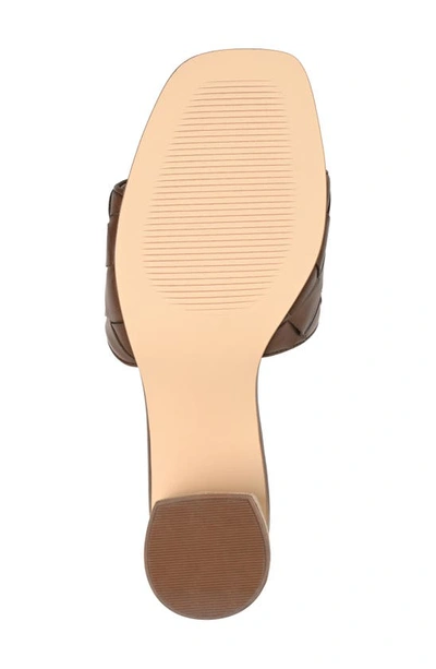 Shop Journee Signature Kellee Woven Leather Sandal In Brown