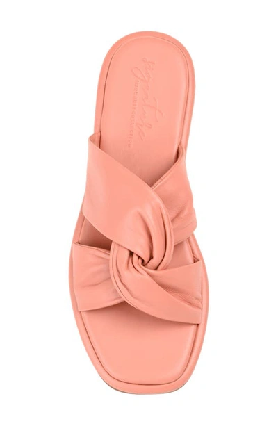 Shop Journee Signature Kanndice Crisscross Slide Sandal In Clay