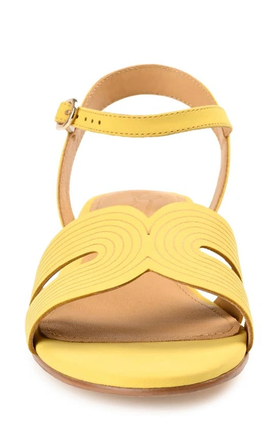 Shop Journee Signature Starlee Ankle Strap Sandal In Yellow
