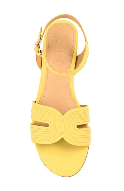 Shop Journee Signature Starlee Ankle Strap Sandal In Yellow