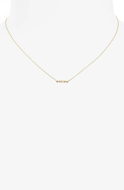 Dana Rebecca Designs Poppy Rae Diamond Bar Pendant Necklace In Yellow Gold