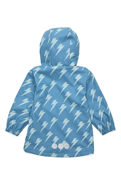 Shop Snapper Rock Kids' Lightning Bolt Waterproof Raincoat In Blue