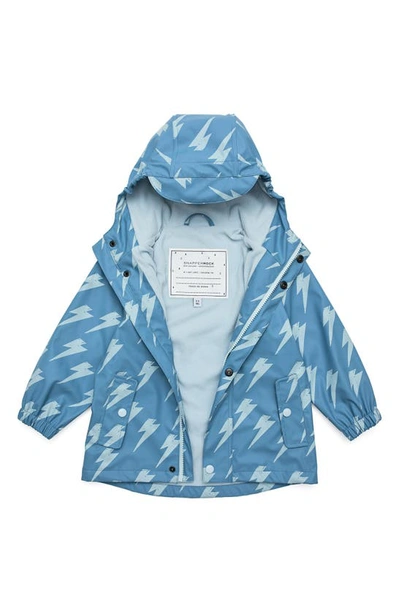 Snapper Rock Little Boy's & Boy's Waterproof Lightning Print Raincoat In Blue
