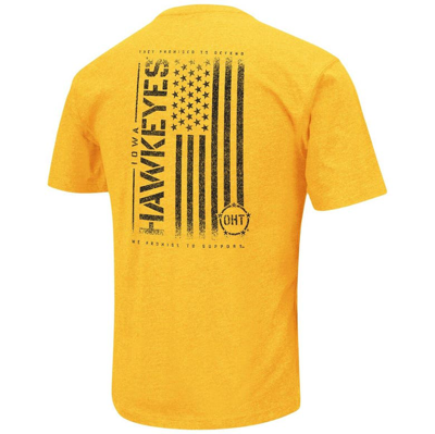 Shop Colosseum Gold Iowa Hawkeyes Oht Military Appreciation Flag 2.0 T-shirt