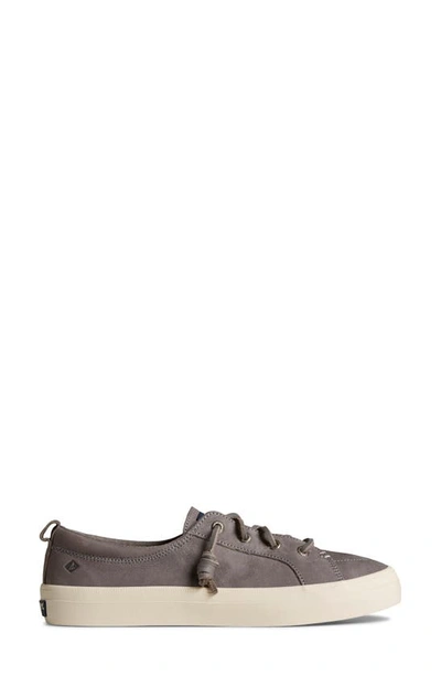 Shop Sperry Crest Vibe Tumbled Leather Sneaker In Grey