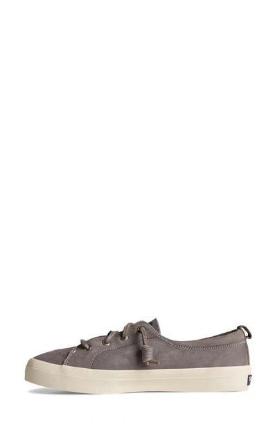 Shop Sperry Crest Vibe Tumbled Leather Sneaker In Grey