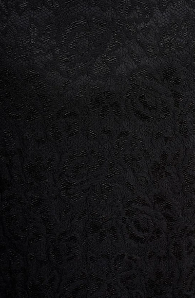 Kiyonna Scalloped Boudoir Lace Cocktail Dress In Onyx