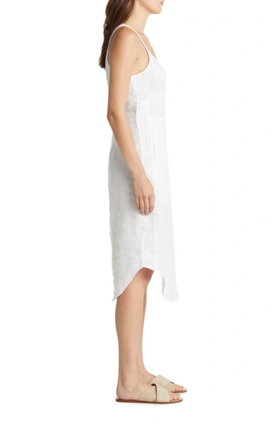 Rag & Bone Criseli Linen Button-front Midi Dress In White