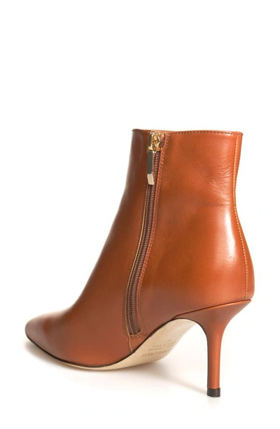 Shop L Agence Aimee Pointed Toe Bootie In Luggage Brown