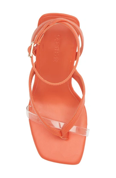 Shop Open Edit Addison Ankle Strap Sandal In Orange Cherry