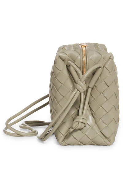 Shop Bottega Veneta Small Intrecciato Leather Shoulder Bag In Travertine-gold