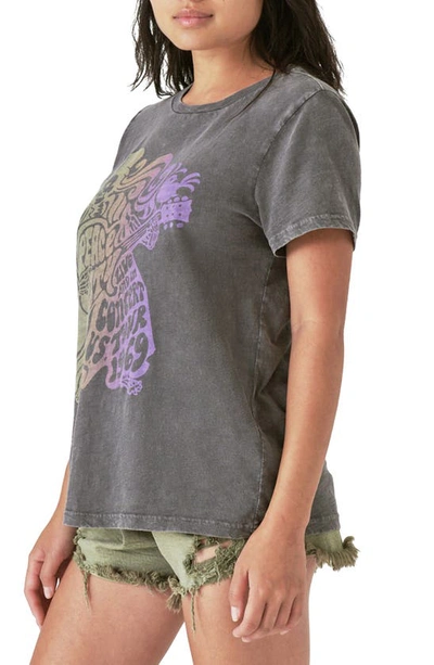 Shop Lucky Brand Peace City Festival Graphic Tee In Plum Kitten