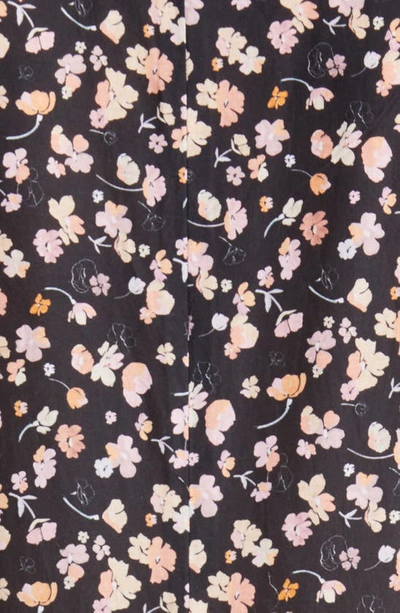 Shop Merlette Wallis Floral Print Tiered Dress In Black Deco Print
