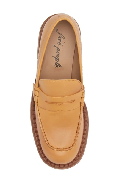 Shop Free People Lyra Lug Sole Loafer In Saffron