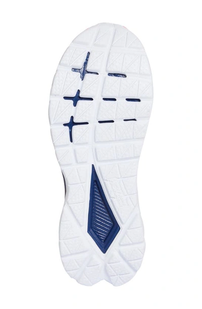 Hoka Mach 5 Running Shoe In White / Scuba Blue
