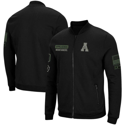 Shop Colosseum Black Appalachian State Mountaineers Oht Military Appreciation High-speed Bomber Full-zip