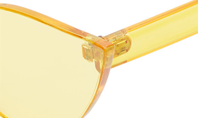 Shop Rad + Refined Mono Color Cat Eye Sunglasses In Yellow