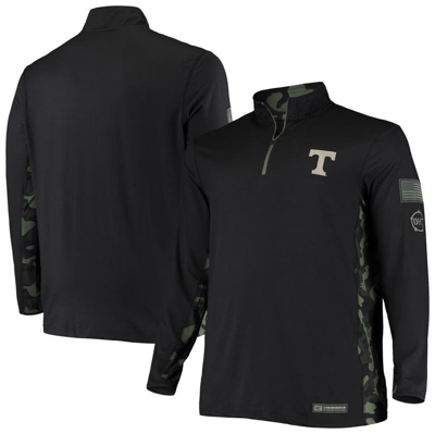 Shop Colosseum Black Tennessee Volunteers Oht Military Appreciation Big & Tall Quarter-zip Jacket