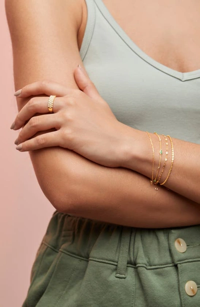 Bony Levy El Mar Diamond & Emerald Station Bracelet In 18k Yellow Gold