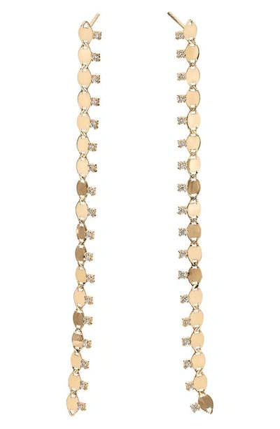 Shop Lana Jewelry Lana Nude Link Diamond Linear Drop Earrings In Yellow
