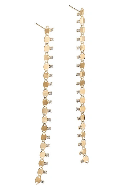 Shop Lana Jewelry Nude Link Diamond Linear Drop Earrings In Yellow