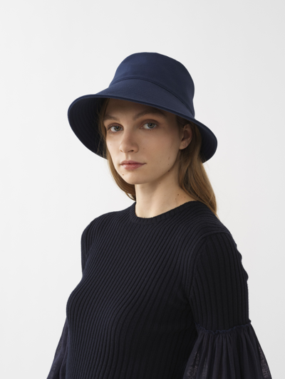 Shop Chloé Bob Hat Blue Size M 100% Recycled Cotton