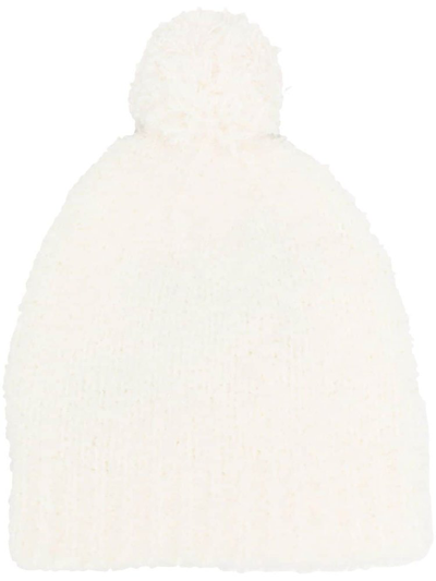 Shop Jil Sander Pompom Detailed Beanie In White