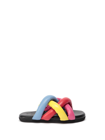 Shop Moncler Genius Jw Anderson - `jbraided` Slide Sandals In Nero