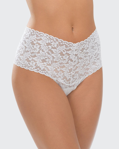 Shop Hanky Panky Retro Signature Lace Thong In Marshmallow