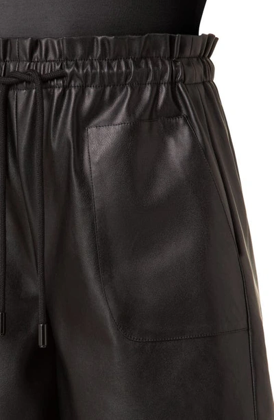Shop Akris Punto Fergie Faux Leather Shorts In Black