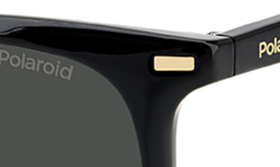 Shop Polaroid 57mm Polarized Cat Eye Sunglasses In Black / Gray Pz