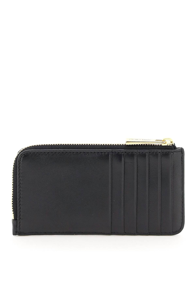 Shop Jimmy Choo Quilted Nappa Leather Zipped Cardholder In Black