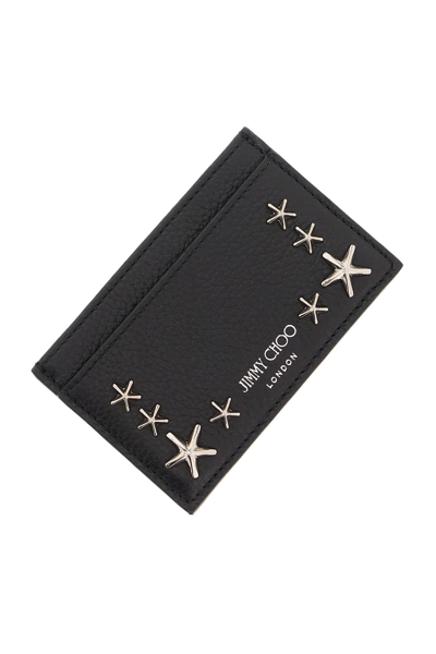 Shop Jimmy Choo Star Card Holder In Black