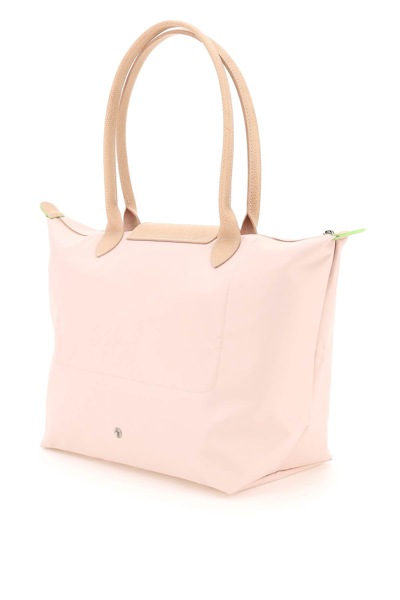 Longchamp pink Small Le Pliage Green Tote Bag