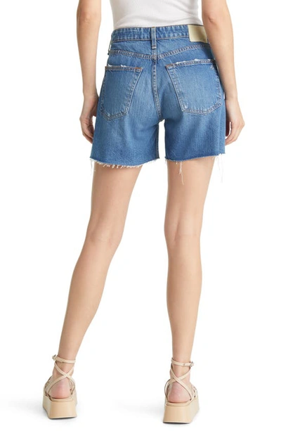 Shop Rag & Bone Rosa High Waist Ripped Nonstretch Denim Cutoff Shorts In Hermosah