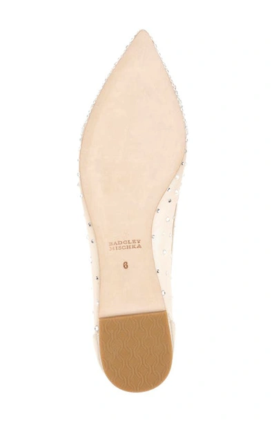 Shop Badgley Mischka Babette Pointed Toe Flat In Ivory